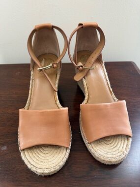 Vince Camuto Leather Wedge Sandal 10M